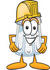 #25298 Clip Art Graphic of a Salt Shaker Cartoon Character Wearing a Hardhat Helmet by toons4biz