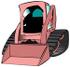 #26970 Pink Bobcat Skid Steer Loader Tractor Working at a Construction Site Clipart Graphic by DJArt