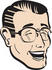 #29295 Royalty-free Cartoon Clip Art of a Happy Man Wearing Glasses And Laughing by Andy Nortnik