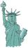 #29839 Clip Art Graphic of the Liberty Enlightening the World or Statue of Liberty Holding The Torch Above Her Head by DJArt