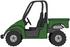 #30823 Clip Art Graphic of a Forest Green Utv Over A White Background by DJArt