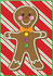 #33463 Clipart of a Cute Gingerbread Man Cookie On A Christmas Background by Maria Bell