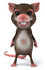 #43009 Royalty-Free (RF) Cartoon Clipart Illustration of a 3d Mouse Mascot Standing And Facing Front by Julos