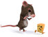 #43028 Royalty-Free (RF) Cartoon Clipart Illustration of a 3d Mouse Mascot Chasing A Wedge Of Cheese - Version 2 by Julos