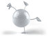 #43619 Royalty-Free (RF) Illustration of a 3d Golf Bal Mascotl With Arms And Legs, Doing A Cartwheel - Version 1 by Julos