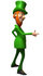 #43857 Royalty-Free (RF) Illustration of a Friendly 3d Leprechaun Man Mascot Pointing His Hand Like A Gun - Version 2 by Julos