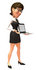 #43926 Royalty-Free (RF) Illustration of a 3d White Businesswoman Mascot Holding A Laptop - Version 2 by Julos