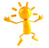 #43967 Royalty-Free (RF) Illustration of a 3d Orange Man Mascot Jumping - Version 1 by Julos