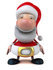 #46335 Royalty-Free (RF) Illustration Of A 3d Big Nose Santa Mascot Facing Front- Version 1 by Julos