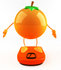 #47068 Royalty-Free (RF) Illustration Of A 3d Naval Orange Mascot Standing On A Scale - Version 1 by Julos