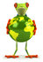 #47456 Royalty-Free (RF) Illustration Of A 3d Tree Frog Holding The Earth - Pose 1 by Julos