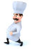 #47914 Royalty-Free (RF) Illustration Of A 3d Head Chef Mascot Walking Left by Julos