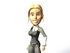 #49805 Royalty-Free (RF) Illustration of a 3d Blond Businesswoman Mascot Smiling - Version 1 by Julos
