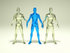 #49919 Royalty-Free (RF) Illustration Of A Group Of Blue And Clear 3d Crystal Men Characters - Version 1 by Julos