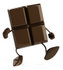#50724 Royalty-Free (RF) Illustration Of A 3d Milk Chocolate Bar Mascot Walking Forward With Hands In Fists by Julos