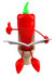 #50728 Royalty-Free (RF) Illustration Of A 3d Red Hot Chili Pepper Mascot Reading On A Toilet by Julos