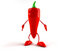 #50739 Royalty-Free (RF) Illustration Of A 3d Red Hot Chili Pepper Mascot Facing Front - Version 1 by Julos