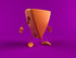 #50875 Royalty-Free (RF) Illustration Of A 3d Cheese Wedge Character Facing Right by Julos