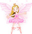 #56149 Clip Art Of A Happy Dancing Caucasian Ballerina Fairy Princess In Pink by pushkin