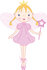 #56170 Royalty-Free (RF) Clip Art Of A Blond Ballet Fairy Princess Standing On Her Tippy Toes by pushkin