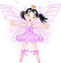 #56175 Clip Art Of A Happy Dancing Asian Ballerina Fairy Princess In Purple by pushkin