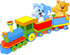 #56203 Clip Art Of A Happy Blue Puppy And Friendly Teddy Bear Enjoying A Train Ride by pushkin