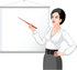#56433 Royalty-Free (RF) Clip Art Illustration Of A Female Teacher Pointing To A Blank Piece Of Paper by pushkin