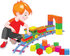 #56502 Royalty-Free (RF) Clip Art Illustration Of A Red Haired Boy Playing With A Toy Train by pushkin