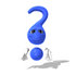 #61018 Royalty-Free (RF) Illustration Of A 3d Blue Question Mark Character - Pose 9 by Julos