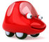 #61026 Royalty-Free (RF) Illustration Of A 3d Red Car Character Facing Right And Smiling - Version 1 by Julos