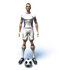 #61142 Royalty-Free (RF) Illustration Of A 3d Soccer Player Standing Over A Soccer Ball - Version 1 by Julos