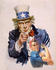 #7338 Stock Picture of Uncle Sam and Rosie the Riveter by JVPD