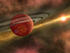 a Red Ringed Planet Being Born Out of Dust astronomy,coku tau 4,in space,nasa,national aeronautics and space administration,outer space,planet,planets,space,universe, Photo of a Red Ringed Planet Being Born Out of Dust 3000 2250