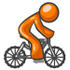 Orange Guy Character Riding A Mountain Bike bicycle,bicycles,bike,bikes,biking,concept,concepts,cycling,exercise,exercising,fitness,male,man,men,mountain bike,mountain bikes,mountain biking,orange collection,orange man,orange men,orange people,orange person,orange,people,person,sport,sports,transportation, Clip Art Graphic of an Orange Guy Character Riding A Mountain Bike 3000 3000