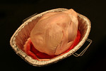 Raw Turkey in a Pan - Thanksgiving