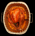 Top of an Oven Roasted Thanksgiving Turkey