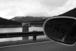 Reflection in a Car Side Mirror at Applegate Lake, Oregon