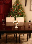Table Setting at Christmas Time