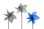 Blue Pinwheel and Black and White Pinwheels