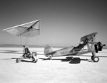Paresev 1-A on Lakebed with Tow Plane 01/01/1962