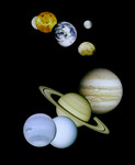 Stock Photo of the Solar System Planets Against the Blackness of Space