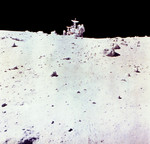 Astronaut Charles Duke with Lunar Rover on Moon