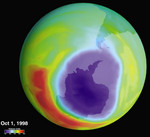Hole in the Ozone Layer Over Antarctica 10/01/1998