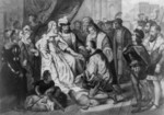 Christopher Columbus Kneeling in Front of Queen Isabella I - Bla