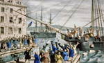 The Destruction of Tea at Boston Harbor