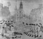 Black and White Version of The Bloody Massacre Perpetrated in King Street, Boston on March Revere