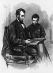 President Lincoln With Son Tad