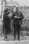 Miss Janet Moffett and President Coolidge, Red Cross drive