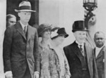 Lindbergh and Mother With President and Mrs Coolidge