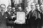 The Italian Republican League Giving Coolidge Lincoln